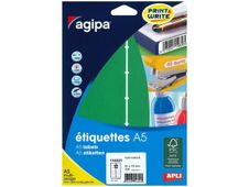 Apli Agipa - Etui A5 - 120 Étiquettes vertes multi-usages - 32 x 70 mm - réf 114351