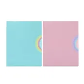 Viquel Rainbow Pastel - Lot de 2 pochettes coins - A4 - 4 compartiments