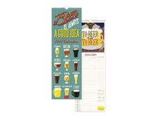 Legami - Calendrier mensuel 2024 - 16 x 49 cm - bière