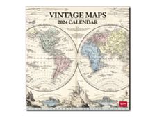 Legami - Calendrier mensuel 2024 - 18 x 18 cm - cartes anciennes 