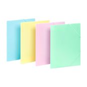 Viquel - Chemise polypro à 3 rabats - A4 - disponible dans différentes couleurs pastels