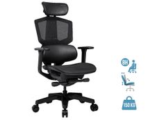 Fauteuil gamer ARGO One Black - accoudoirs réglables - appuie-tête intégré - noir