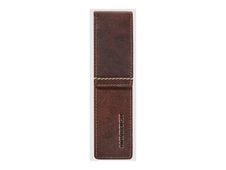 Maverick Rough Gear - Boîtier de stylo - 2 pens - cuir de buffle pleine fleur à tannage végétal - brun