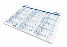 Quo Vadis - Calendrier origami 3 mois par face - 35 x 43 cm