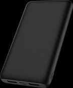 BigBen - Powerbank USB A+A+C / batterie de secours rechargeable pour smartphone - 10000 mAh FastCharge + Cble USB A/USB C - noir WOW