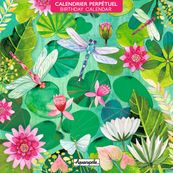 Calendrier perpétuel - Mila Marquis - Libellules - 12 x 12 cm - Aquarupella