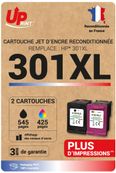 Cartouche compatible HP 301XL - Pack de 2 - noir, cyan, magenta, jaune - Uprint