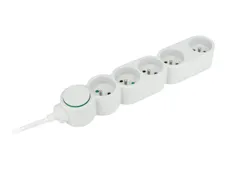 Zenitech - Multiprise - Eco-responsible - 5 Prises - 2P+T -  Home Green - Blanc
