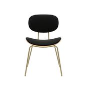 Chaise Visiteur OLYMPE - 4 pieds - bois multiplis imitation chêne clair et tissu noir
