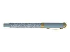Enzo Varini Palazzo Maiolica - Roller acier - fond blanc motif bleu