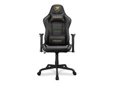 Fauteuil gamer ARMOR Elite - accoudoirs réglables - appui-tête intégré - noir/or