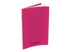 Conquérant Classique - Cahier polypro 24 x 32 cm - 48 pages - grands carreaux (Seyes) - rose
