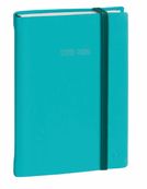 Agenda à élastique Silk - 1 jour par page - 12 x 17 cm - bleu turquoise - Quo Vadis