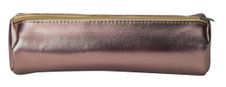 Trousse ronde School Metallic - 1 compartiment - rose métal - Carpentras