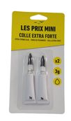 Les Prix Mini - 2 Tubes de colle extra forte - 3gr