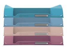 Exacompta Skandi - Lot de 4 corbeilles à courrier - couleurs assorties