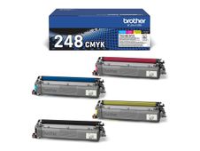 Brother TN-248 - pack de 4 - noir, jaune, cyan, magenta - cartouche laser d'origine
