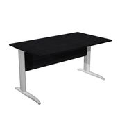 Bureau droit Trend - L140 - Pieds métals - plateau imitation frêne noir