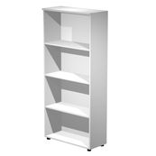 Bibliothèque haute Trend - L80xP35xH180 cm - 3 étagères - blanc