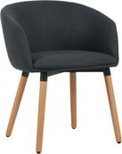 Fauteuil ARCO - 4 pieds bois - gris foncé