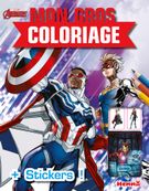 MARVEL AVENGERS - MON GROS COLORIAGE + STICKERS !(FALCON ET CAPTAIN MARVEL)