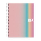 Notebook Aurora, A4, quadrillage 5x5 mm, 120 feuilles de 4 couleurs, Miquelrius, West Bay.