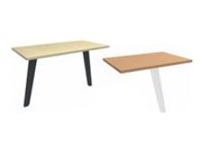 Retour direct pour bureau Steely - L80xP60 cm - plateau imitation érable - pieds carbone
