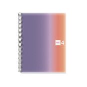 Notebook Aurora, A4, quadrillage 5x5 mm, 120 feuilles de 4 couleurs, Miquelrius, Provence.