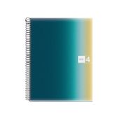Notebook Aurora, A4, quadrillage 5x5 mm, 120 feuilles de 4 couleurs, Miquelrius, Iceland.