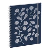 Agenda de bureau Végétal Horizons 20S Visuel spiralé - 1 semaine sur 2 pages - 15 x 21 cm - Bleu - Exacompta