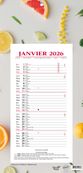 Quo Vadis - Bloc mensuel - 2025 - Français - Fantaisie - Multicolore - 12 mois de janvier à décembre - 16x33,5 cm - Papier Clairefontaine blanc - Fabrication française