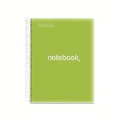 Notebook Emotions, couverture souple, A4 séyès, 80 feuilles de 1 couleur, Miquelrius, Lime.