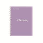 Notebook Emotions, couverture souple, A4 séyès, 80 feuilles de 1 couleur, Miquelrius, Lilas.
