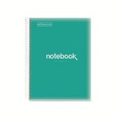 Notebook Emotions, couverture souple, A4 séyès, 80 feuilles de 1 couleur, Miquelrius, Turquoise.