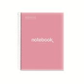 Notebook Emotions, couverture souple, A4 séyès, 80 feuilles de 1 couleur, Miquelrius, Rose.