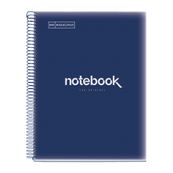 Notebook Emotions, couverture souple, A4 lignes horizontales 7 mm, 120 feuilles de 5 couleurs, Miquelrius, Marine.