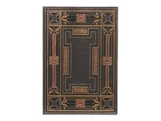 Paperblanks Asterales - Journal - reliure piquée - midi - 120 x 180 mm - 144 pages - ligné - black and gold onyx - noir