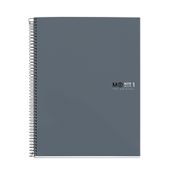 THE ORIGINAL NOTEBOOK, couverture rigide, A5, quadrillage 5x5 mm, 80 feuilles de 1 couleur, Miquelrius, Graphite