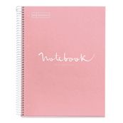 Notebook Emotions, couverture souple, A4 séyès, 80 feuilles de 1 couleur, Miquelrius, Rose.