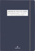 Semainier Perpétuel - pages de calendrier non datées - 15,1 x 21,5 cm - marine - Oberthur