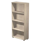 Bibliothèque haute Trend - L80xP35xH180 cm - 3 étagères - imitation chêne canadien