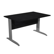 Bureau droit Trend - L120 - Pieds métals - plateau imitation frêne noir - pied anthracite