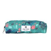 Trousse rectangulaire  Jungle- 2 compartiments- vert- Pol Fox