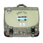 Cartable 38 cm Road Trip- 2 compartiments- vert-  Pol Fox