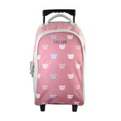 Sac a dos a roulettes lililou - 45cm - 2 compartiments -  gris - Bagtrotter