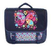 Cartable Phileas - 38cm -  2 compartiments - marine - Bagtrotter