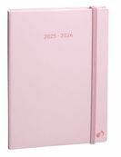 PLAN NOTE 1521 4C ML Pastel - Rose - 15x21 cm - avec élastique - Semainier - 16 mois de septembre à décembre - Quo Vadis