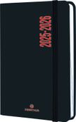 Agenda à élastique Alabama - 1 jour par page - 12,5 x 17,5 cm - noir et rouge - Oberthur