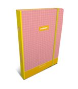 Agenda RDC reliure brochée année scolaire BOUCHUT "Vivid 70's Check" 1 jour /page 12 x 17 cm PEFC 70 %