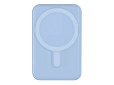 BIGBEN Connected - Banque d'alimentation - magnetic MagSafe wireless, Qi - 5000 mAh - 10 Watt - 2 connecteurs de sortie (USB, 24 pin USB-C) - bleu